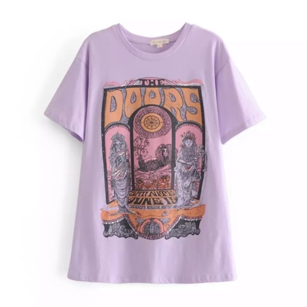 Lilac Purple the doors band concert graphic tee - Picture 6 of 11